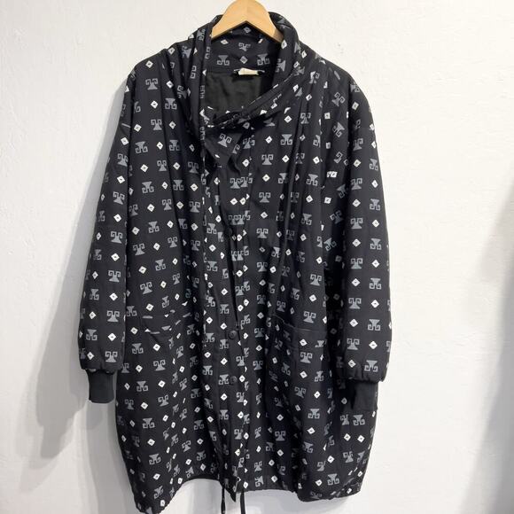 Vintage Saks Fifth Avenue Medium Jacket Oversized Lagenlook Geometric Sandi - Picture 1 of 11